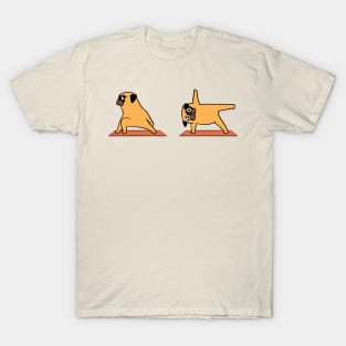 Pug Yoga Half moon T-Shirt